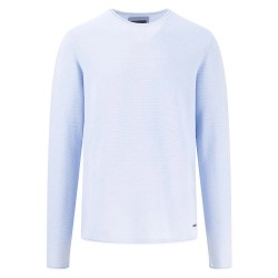Блуза Fynch hatton 1502619 Structure sweater - Blue (Summer Breeze) блуза,мъжки,пуловери,fynch,hatton,1502619,structure,sweater,blue,(summer,breeze)