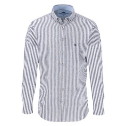 Риза с дълъг ръкав Fynch Hatton 15046140 Classic Linen Stripes long sleeve shirt - Grey риза,с,дълъг,ръкав,мъжки,ризи,fynch,hatton,15046140,classic,linen,stripes,long,sleeve,shirt,grey