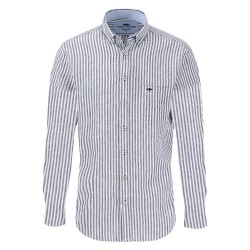 Риза с дълъг ръкав Fynch hatton 15046141 Classic Linen Stripes long sleeve shirt - Blue (Navy) риза,с,дълъг,ръкав,мъжки,ризи,fynch,hatton,15046141,classic,linen,stripes,long,sleeve,shirt,blue,(navy)