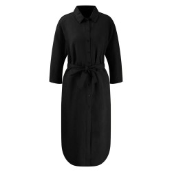 рокля,дамски,поли,и,рокли,fynch,hatton,3,4,sleeve,linen,mix,3,4,sleeve,dress,black
