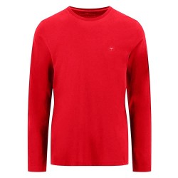 тениска,мъжки,тениски,fynch,hatton,basic,long,sleeve,t,shirt,red,(poppy,red)