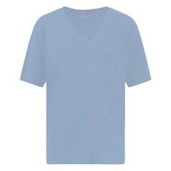 тениска,дамски,тениски,fynch,hatton,basic,short,sleeve,v,neck,t,shirt,summer,lavender,619,(blue)