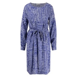 рокля,дамски,поли,и,рокли,fynch,hatton,blurry,square,long,sleeve,dress,blue,purple,(blue)