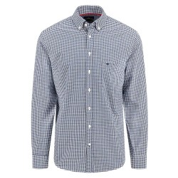 риза,с,дълъг,ръкав,мъжки,ризи,fynch,hatton,classic,vichy,long,sleeve,shirt,blue