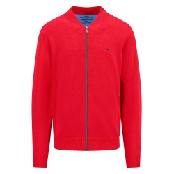 Жилетка Fynch hatton College Superfine cardigan - Red (Poppy Red) жилетка,мъжки,пуловери,fynch,hatton,college,superfine,cardigan,red,(poppy,red)