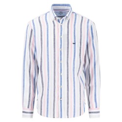 риза,с,дълъг,ръкав,мъжки,ризи,fynch,hatton,colorful,linen,stripes,long,sleeve,shirt,blue