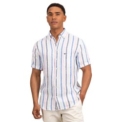 риза,с,къс,ръкав,мъжки,ризи,fynch,hatton,colorful,linen,stripes,short,sleeve,shirt,blue,(peony)