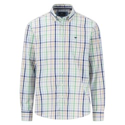 карирана,риза,мъжки,ризи,fynch,hatton,combi,check,long,sleeve,shirt,turf,green,(multicolor)