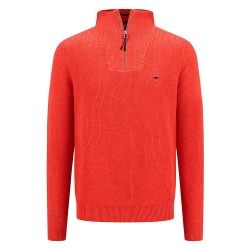 блуза,мъжки,пуловери,fynch,hatton,fisherman,half,zip,sweater,red