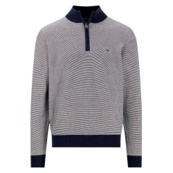 блуза,мъжки,пуловери,fynch,hatton,fine,stripes,half,zip,sweater,grey