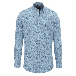 риза,с,дълъг,ръкав,мъжки,ризи,fynch,hatton,flower,prints,long,sleeve,shirt,blue