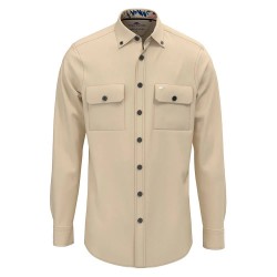 риза,с,дълъг,ръкав,мъжки,ризи,fynch,hatton,inked,cotton,solid,long,sleeve,shirt,beige,(stone)