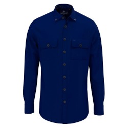 риза,с,дълъг,ръкав,мъжки,ризи,fynch,hatton,inked,cotton,solid,long,sleeve,shirt,blue