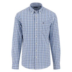 карирана,риза,мъжки,ризи,fynch,hatton,multicolor,check,long,sleeve,shirt,blue