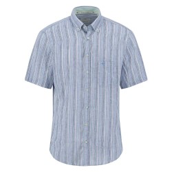 риза,с,къс,ръкав,мъжки,ризи,fynch,hatton,multicolor,linen,stripes,short,sleeve,shirt,blue