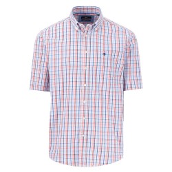 карирана,риза,мъжки,ризи,fynch,hatton,seasonal,combi,check,short,sleeve,shirt,blue