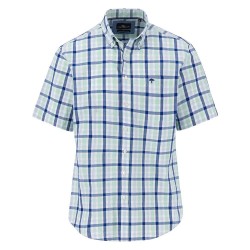 карирана,риза,дамски,ризи,мъжки,ризи,fynch,hatton,seersucker,combi,check,short,sleeve,shirt,multicolor,(turf,green)