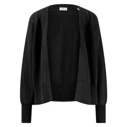 Жилетка Fynch hatton Short Plain Linen cardigan - Black (Black) жилетка,дамски,пуловери,дамски,плетени,дрехи,fynch,hatton,short,plain,linen,cardigan,black,(black)