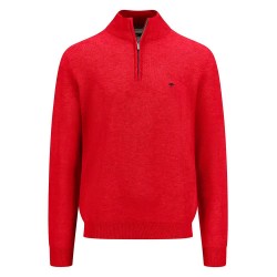 блуза,мъжки,пуловери,fynch,hatton,structure,half,zip,sweater,poppy,red,(red)