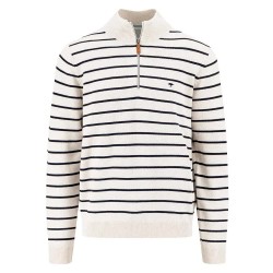 блуза,мъжки,пуловери,fynch,hatton,striped,half,zip,sweater,white,(new,offwhite)