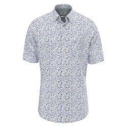Риза с къс ръкав Fynch hatton Summer Flower Print short sleeve shirt - Grey (Crystal Blue) риза,с,къс,ръкав,мъжки,ризи,fynch,hatton,summer,flower,print,short,sleeve,shirt,grey,(crystal,blue)