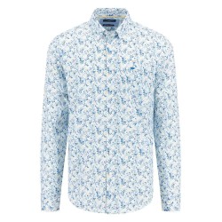 риза,с,дълъг,ръкав,мъжки,ризи,fynch,hatton,structured,print,mix,long,sleeve,shirt,vivid,yellow,(blue)