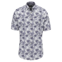 риза,с,къс,ръкав,мъжки,ризи,fynch,hatton,summer,flower,prints,short,sleeve,shirt,navy,(white)