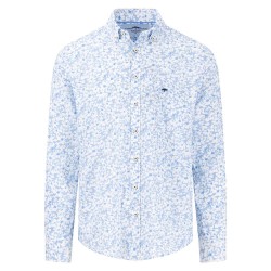 Риза с дълъг ръкав Fynch hatton Summer Linen Prints long sleeve shirt - Blue (Summer Breeze) риза,с,дълъг,ръкав,мъжки,ризи,fynch,hatton,summer,linen,prints,long,sleeve,shirt,blue,(summer,breeze)