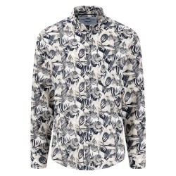 Риза с дълъг ръкав Fynch hatton Summer Linen Prints long sleeve shirt - Beige (Sand) риза,с,дълъг,ръкав,мъжки,ризи,fynch,hatton,summer,linen,prints,long,sleeve,shirt,beige,(sand)