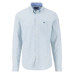 карирана,риза,мъжки,ризи,fynch,hatton,summer,oxford,check,long,sleeve,shirt,blue