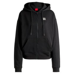 блуза,дамски,блузи,hugo,dalfine,10249110,01,full,zip,sweatshirt,black