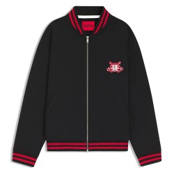 блуза,мъжки,пуловери,hugo,dugby,10272701,01,full,zip,sweatshirt,black