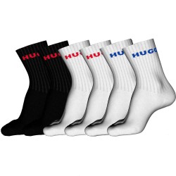 чорапи,мъжки,чорапи,hugo,logo,10257772,01,long,socks,6,pairs,white,black,(open,miscellaneous,multicolor,8)