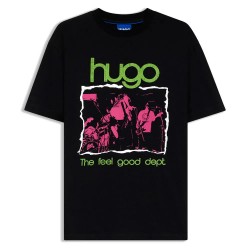 тениска,мъжки,тениски,hugo,nopix,10261710,01,blue,t,shirt,black