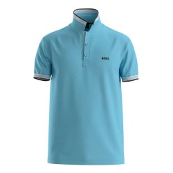 BOSS Paddy 10241663 GREEN short sleeve polo - Blue (Light / Pastel Blue) дамски,блузи,с,яка,мъжки,блузи,с,яка,boss,paddy,10241663,green,short,sleeve,polo,blue,(light,pastel,blue)