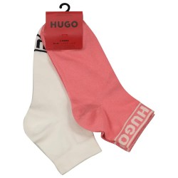 чорапи,дамски,чорапи,hugo,sh,logo,10241762,01,socks,2,pairs,light,pastel,red,(white,pink)