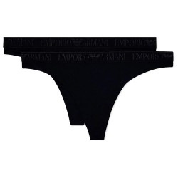 Emporio armani EW000402_AF10891 thong 2 units - Black (Black / Black) дамско,бельо,дамски,бикини,и,танкини,emporio,armani,ew000402,af10891,thong,2,units,black,(black,black)