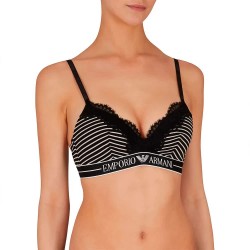 дамско,бельо,дамски,бикини,и,танкини,emporio,armani,ew000442,af10885,padded,triangle,bra,black,ivory,stripes,(black)