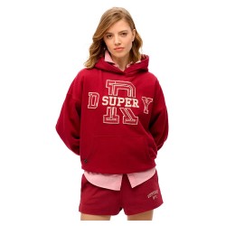 суичър,дамски,блузи,superdry,ath,ess,appliq,relaxed,hoodie,red