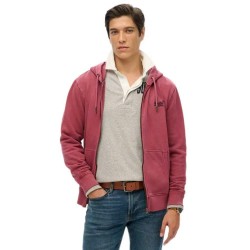 блуза,мъжки,пуловери,superdry,essential,logo,washed,full,zip,sweatshirt,pink,(washed,rich,burgandy)