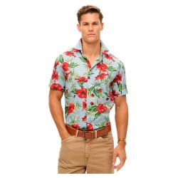 риза,с,къс,ръкав,мъжки,ризи,superdry,hawaiian,print,short,sleeve,shirt,blue