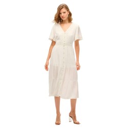 Рокля Superdry Ibiza short sleeve midi dress - Off White рокля,дамски,поли,и,рокли,superdry,ibiza,short,sleeve,midi,dress,off,white