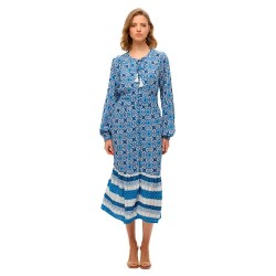 рокля,дамски,поли,и,рокли,superdry,printed,long,sleeve,short,dress,blue