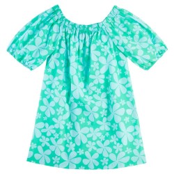 рокля,детски,поли,и,рокли,sundek,abito,rolling,flower,short,sleeve,short,dress,green
