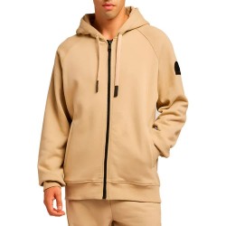 блуза,мъжки,пуловери,sundek,felpa,full,zip,sweatshirt,beige,(rope)