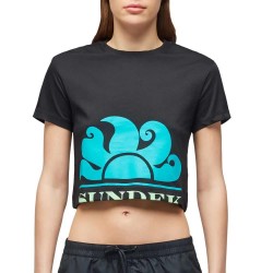тениска,дамски,тениски,sundek,short,sleeve,t,shirt,black