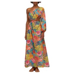 Рокля Sundek Vestito wild garden long sleeve long dress - Multicolor (Earth) рокля,дамски,поли,и,рокли,sundek,vestito,wild,garden,long,sleeve,long,dress,multicolor,(earth)