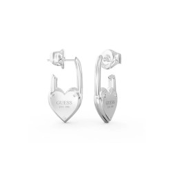бижутерия,guess,jube04214,all,you,need,is,love,earrings,silver,(clear)