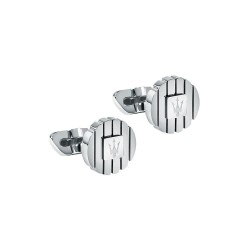бижутерия,maserati,engraved,trident,logo,cufflinks,silver