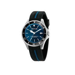 часовник,часовници,sector,230,43,mm,3h,watch,blue,silicon,black,(blue)